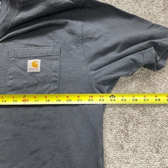 Carhartt K87 Loose Fit T-Shirt Men Large Gray Short Sleeve Cotton Pocket Casual - Picture 8 of 13